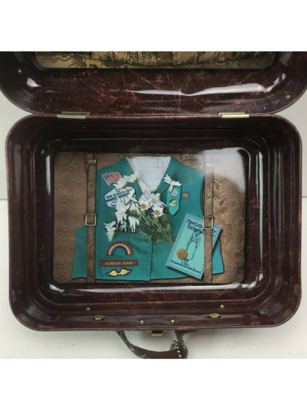 Girl Scout 1912-2012 Travel Suitcase 100th Anniversary Centennial Tin Lunch Box - Picture 12 of 12
